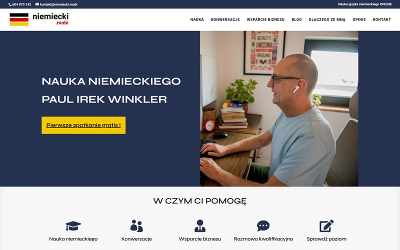 Niemiecki website - education, built by Studio Arlek
