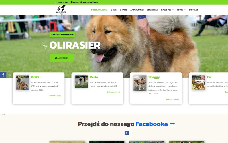 Olirasier website - pets & veterinary, built by Studio Arlek