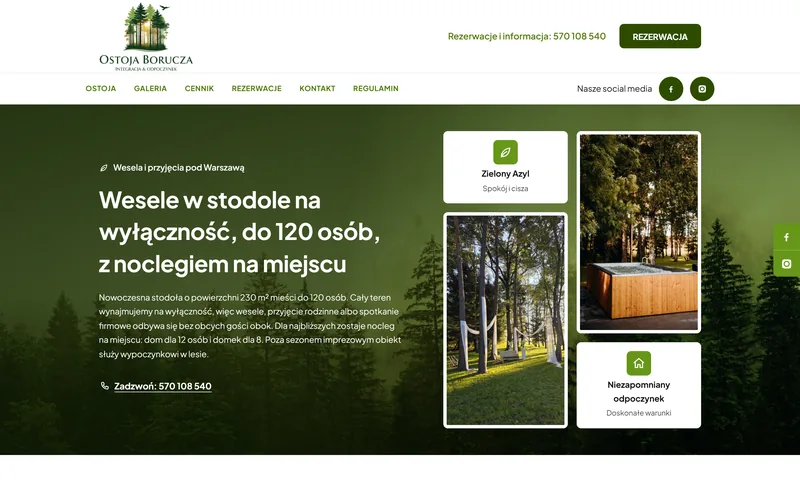 Ostojaborucza website - tourism & accommodation, built by Studio Arlek