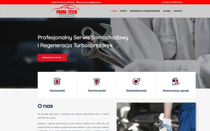 Pama-tech website - automotive, built by Studio Arlek