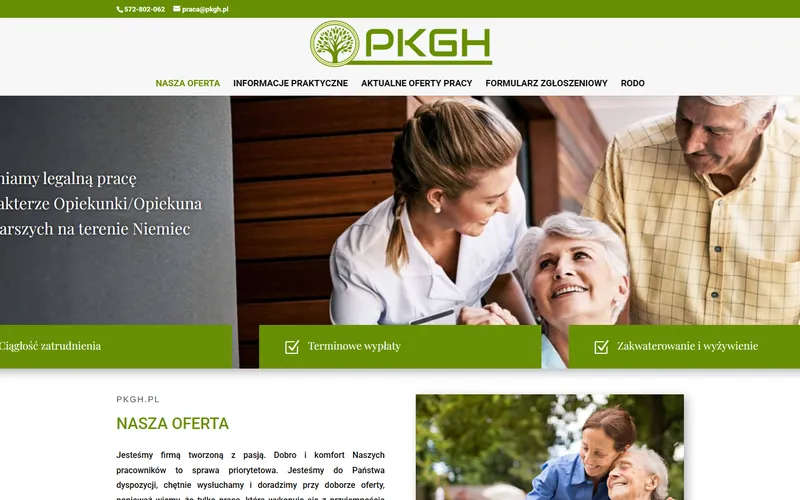 Pkgh website - recruitment, built by Studio Arlek