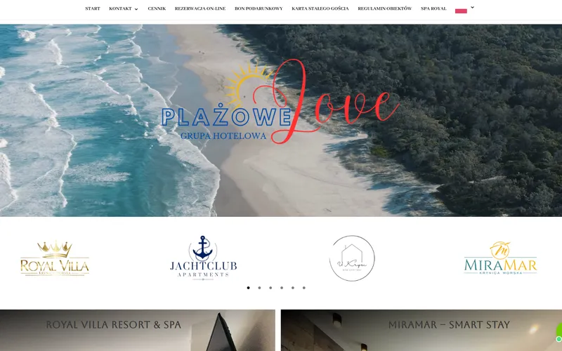 Plazowelove website - tourism & accommodation, built by Studio Arlek