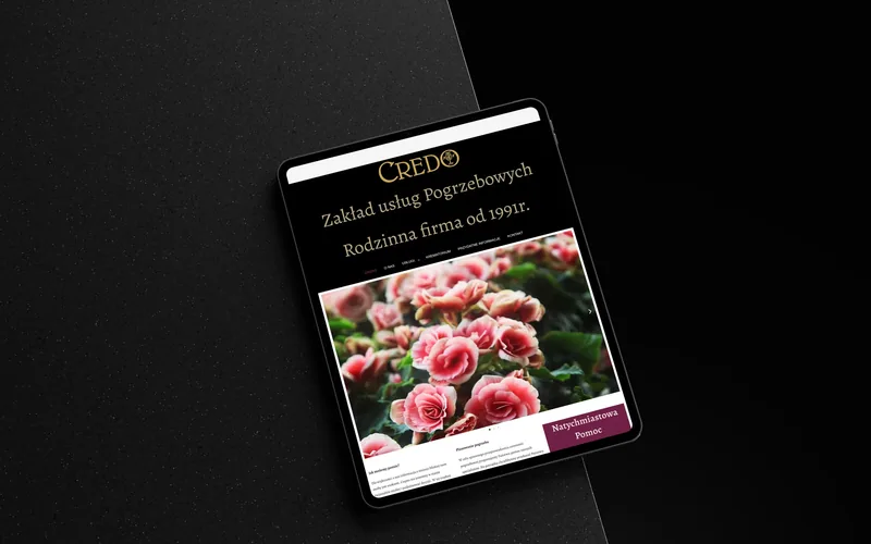 Pogrzeboweasysta website - funeral services, built by Studio Arlek