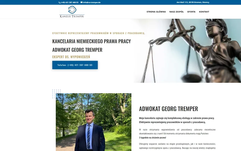 Kancelaria-prawopracy-bremen website - legal, built by Studio Arlek
