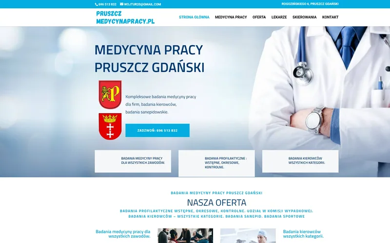 Pruszczmedycynapracy website - medical & dental, built by Studio Arlek
