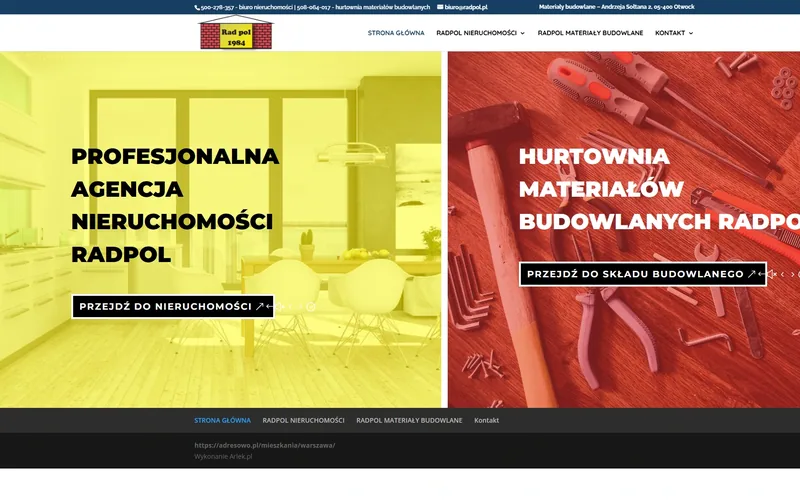 Radpol website - construction, built by Studio Arlek