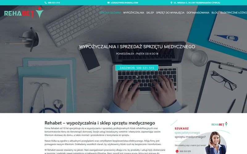 Rehabet website - medical & dental, built by Studio Arlek