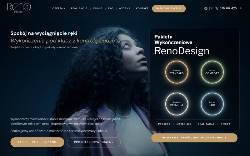 Renodesign website - construction, built by Studio Arlek