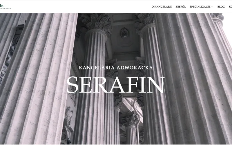 Serafinkancelaria website - legal, built by Studio Arlek