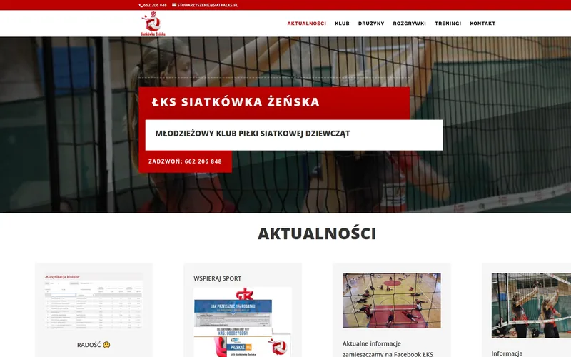 Siatkalks website - fitness & sport, built by Studio Arlek