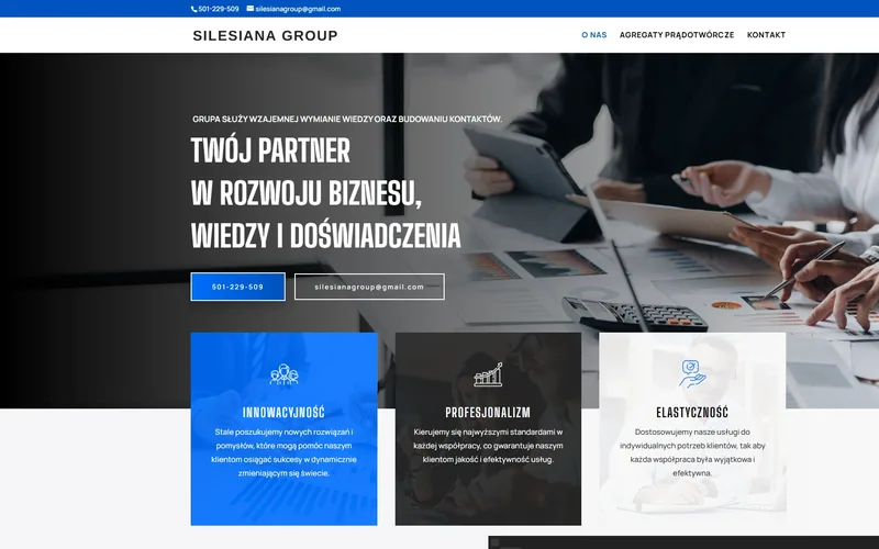 Silesianagroup website - finance & accounting, built by Studio Arlek