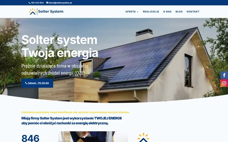 Soltersystem website - solar & energy, built by Studio Arlek