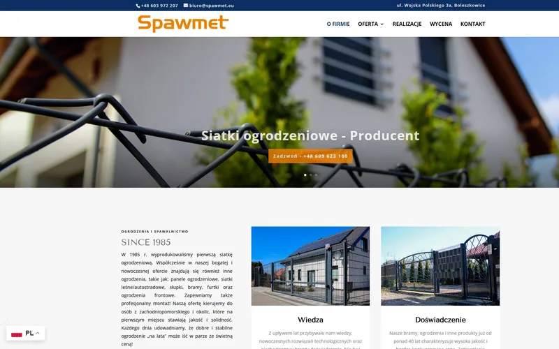 Spawmet website - manufacturing, built by Studio Arlek