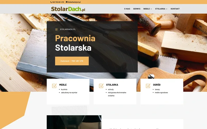 Stolardach website - furniture & joinery, built by Studio Arlek
