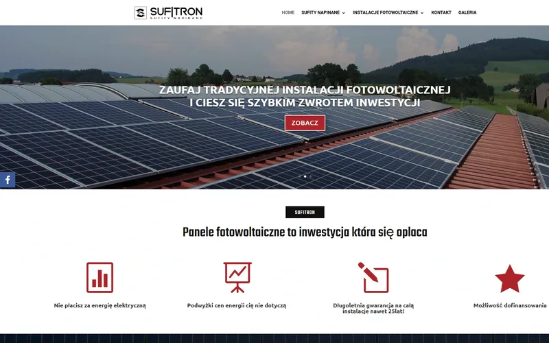 Sufitron website - solar & energy, built by Studio Arlek