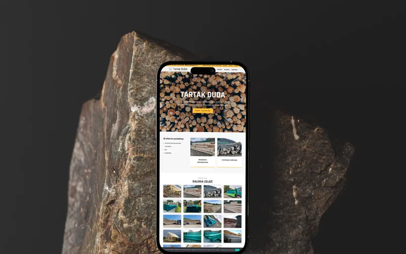 Tartakduda website - manufacturing, built by Studio Arlek