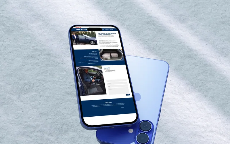 Taxijozefow1 website - transport & logistics, built by Studio Arlek