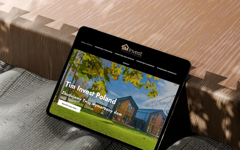 Timinvest website - construction, built by Studio Arlek