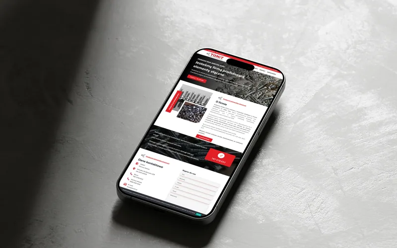 Tonit website - manufacturing, built by Studio Arlek