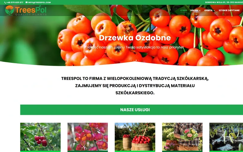 Treespol website - landscaping & agriculture, built by Studio Arlek