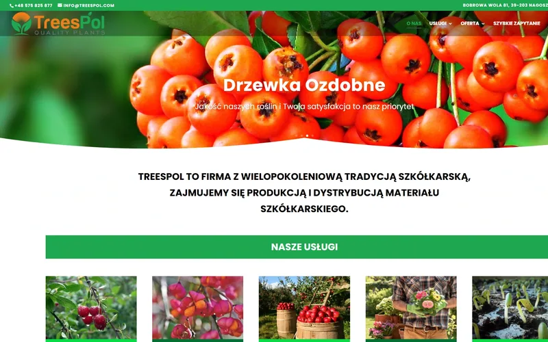 Treespol website - landscaping & agriculture, built by Studio Arlek