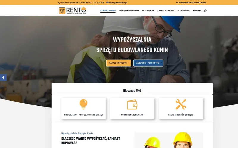 Wsbrento website - hire & rental, built by Studio Arlek