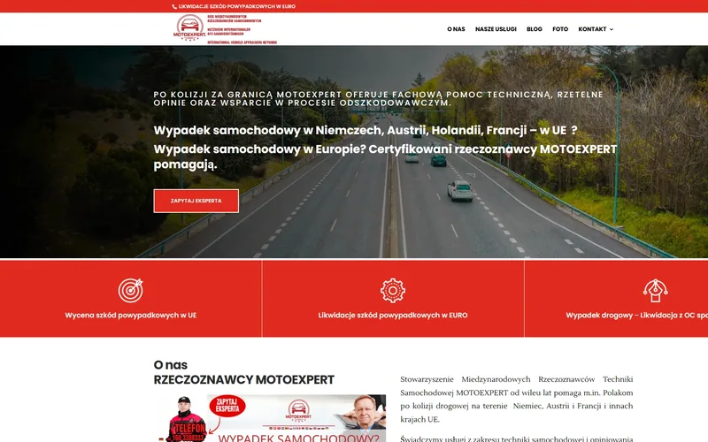 Wypadeksamochodowy website - legal, built by Studio Arlek