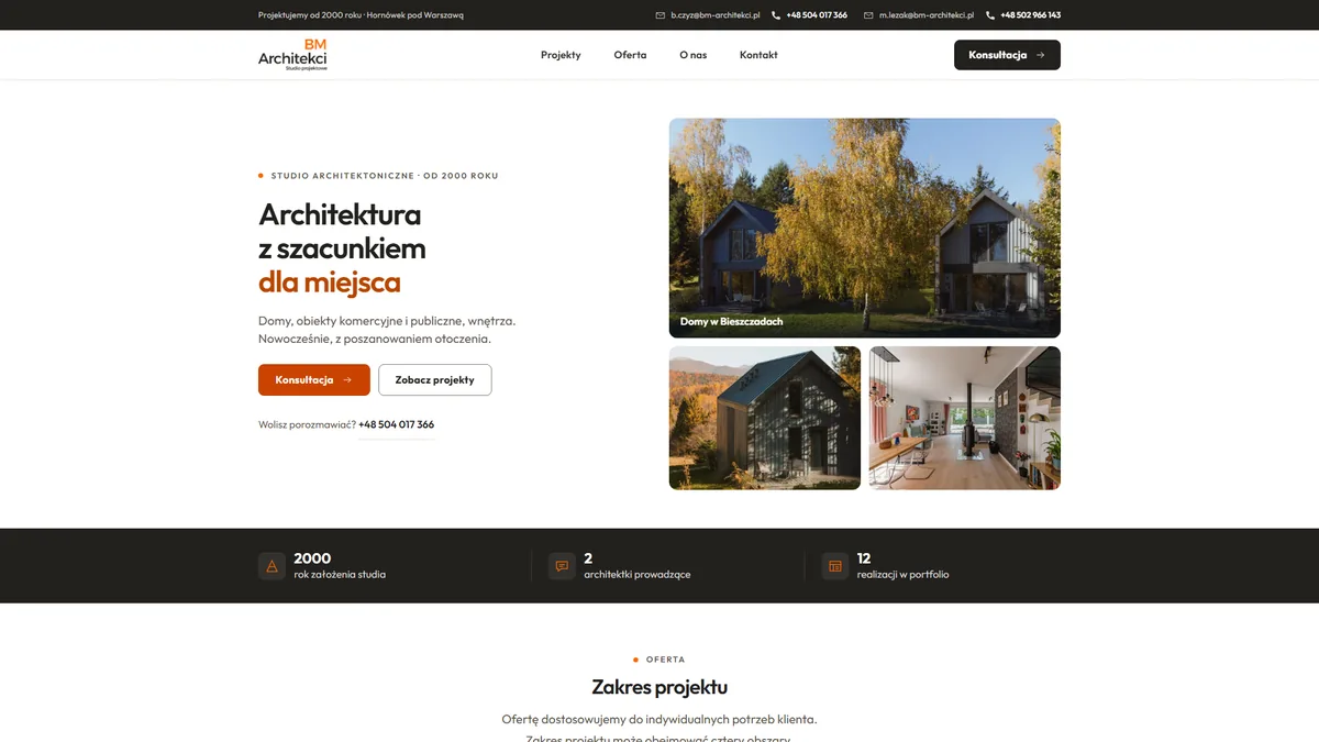 bm-architekci.pl after the rebuild