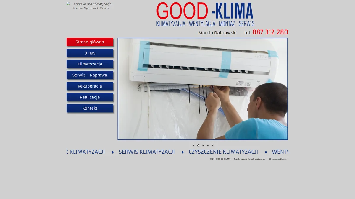 goodklima.pl before the rebuild