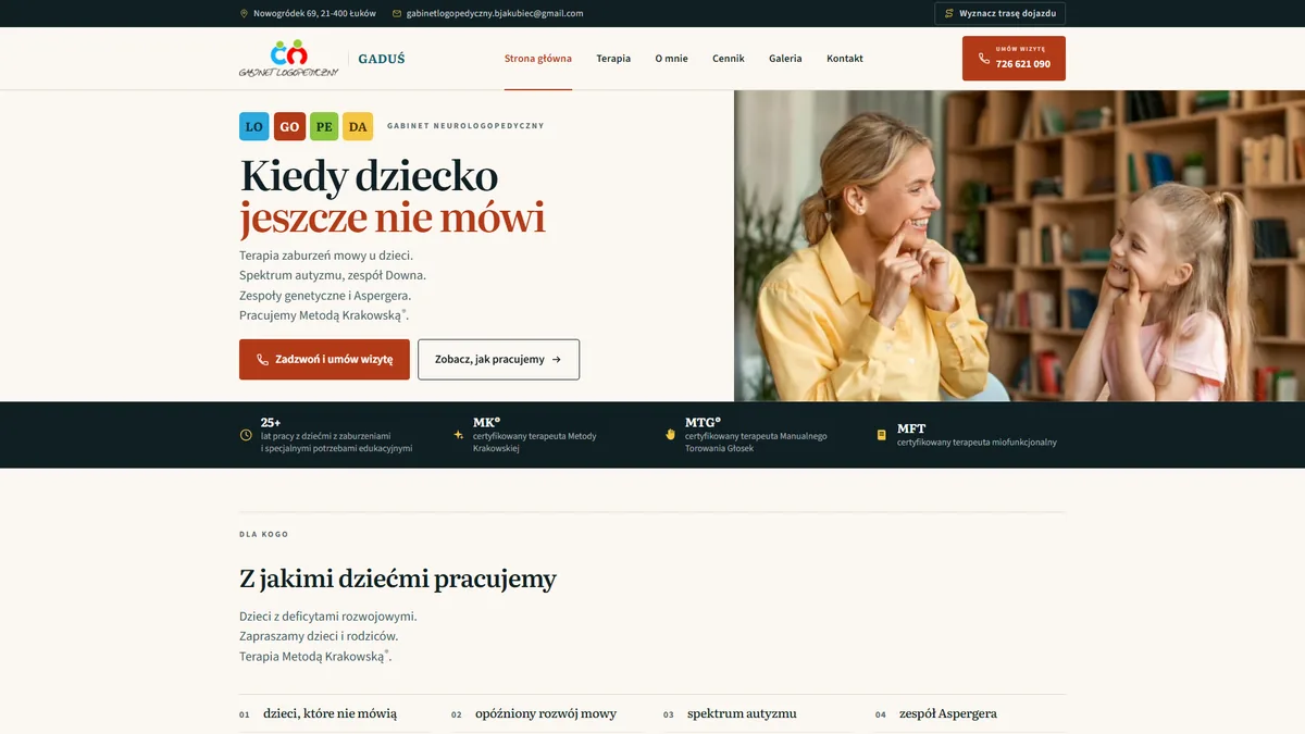 logopeda.lukow.pl after the rebuild