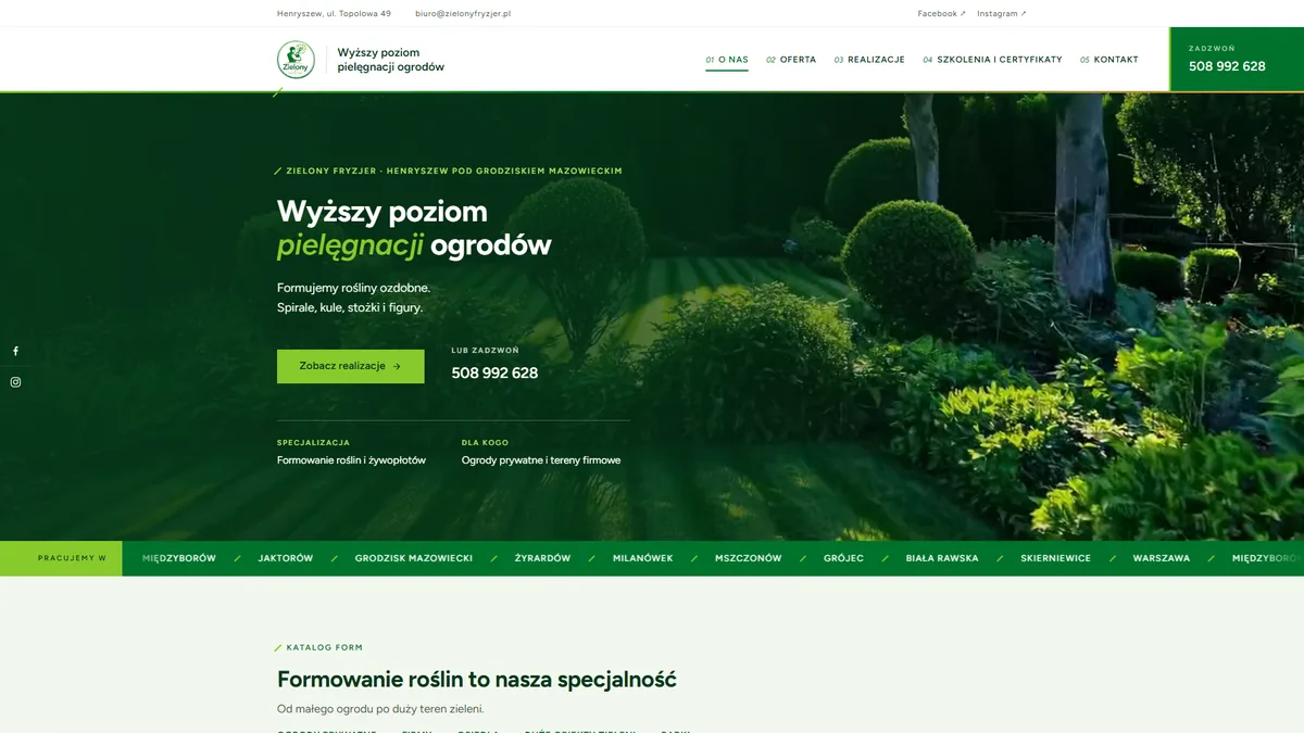 zielonyfryzjer.pl after the rebuild